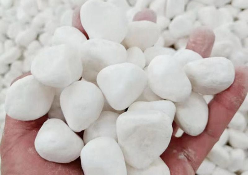 A Grade Snow White Tumbled Stone