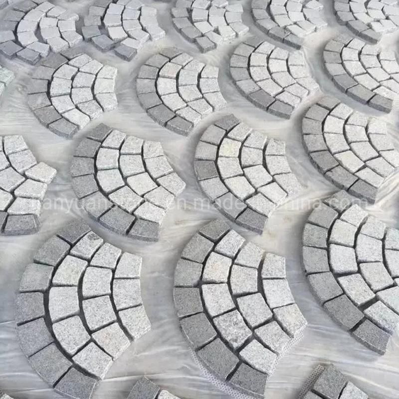 Granite Cobblestone Meshed Paving, Driveway Paving, Patio Paving Stone, Landscaping Stone