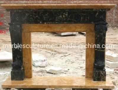 Simple Classic Good Hand Carving Sculpture Marble Fireplace (SYMF-074)