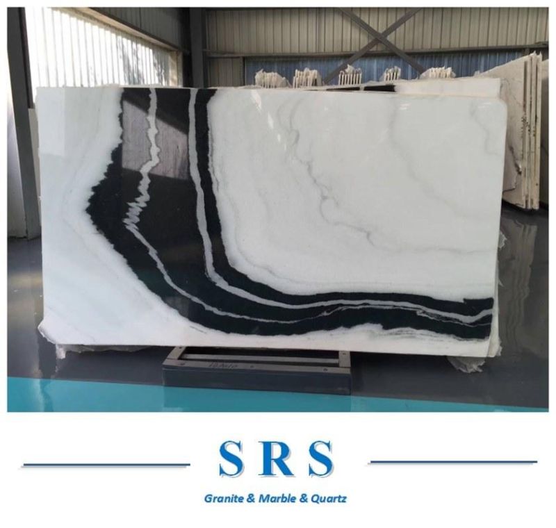 Natural Bookmatched Panda White Marble for Kitchen/Bathroom/Wall/Flooring/Stair/Tile/Cladding