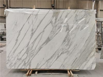 Natural Stone Polished Indoor Decoration Calacatta Marble Slab Marble for Tiles Countertop