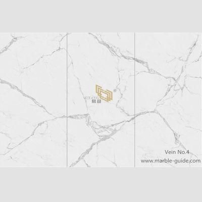Artificial Stone Carrara Marble Looking White Sintered Stone for Kitchen/Countertops/Bathroom