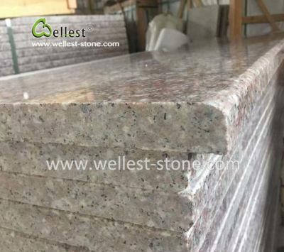Peach Pink Granite Steps, Stepping Stones, Stairscase Slab Tile, Polished Finish