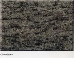 Olive Green Color Polished Granite for Slab/Tile/Stairs/Sinks