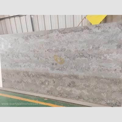 Concrete Look Countertop Slab Grey Quartz for Kitchen/Bathroom/Countertop Interior Projects