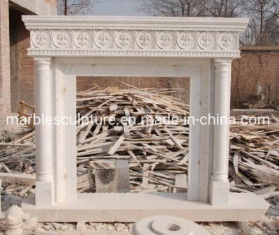 Hand Carving Marble Fireplace Home Decorationmantel (SYMF-311)