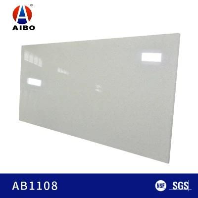 Scratch Resist Honed Finish Quartz Stone Flooring for Kitchen / Bathroom