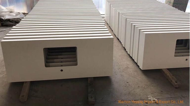 Polish/Honed White Quartz Vanity Tops/Countertops for Bathroom Decoration Project Building