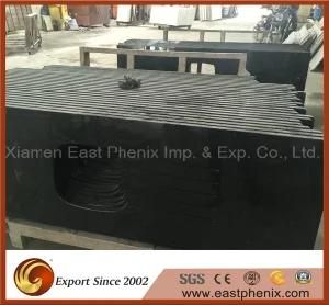 Chinese Absolute Black Granite Countertop Natural Black Granite Kitchen Prefab Top