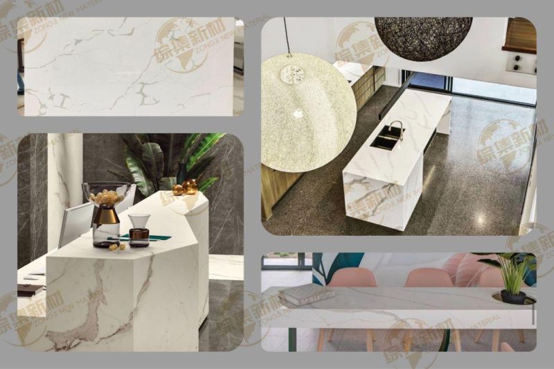Calacatta Artificial Quartz Stone for Solid Surface Building Material with White Color