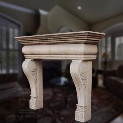 Simple Design Sandstone Fireplace