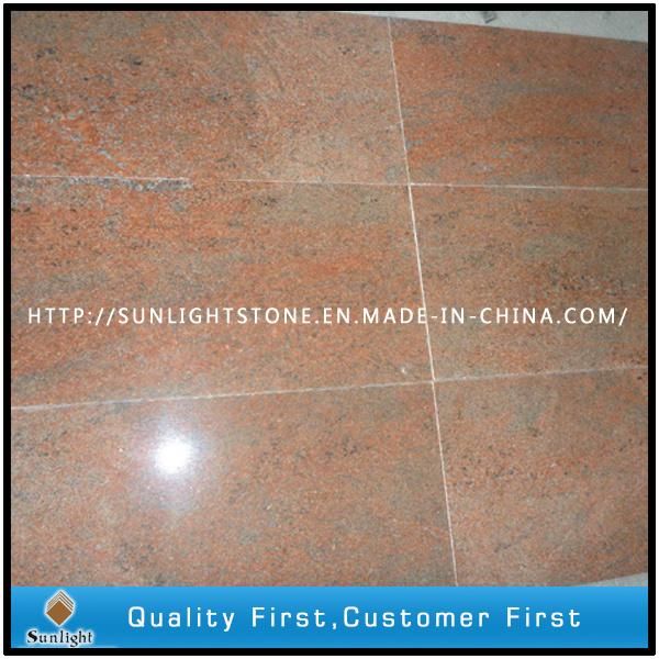 India Multicolor Red Granite Slabs for Countertops/Tombstone/Floor Tiles