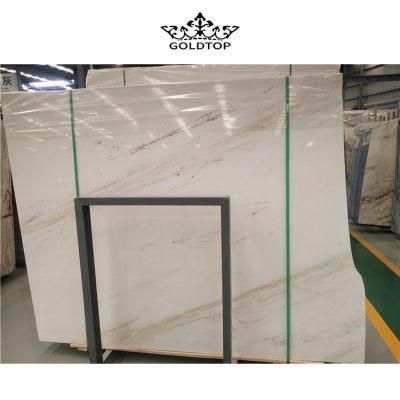 Polished/Sawn Cut/Sanded/Rockfaced/Sandblasted/Tumbled Surface Golden Ariston, Aristide Gold Vein Marble, Chinese White Calacatta Gold Marble