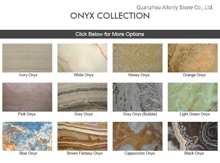 Luxury Green Onyx Marble Stone Panel for Bathroom Wall Design