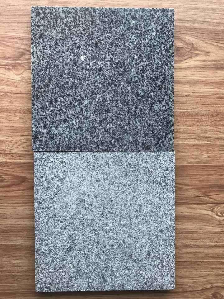 Flamed Chinese G654 Pitra Dark Grey Granite Paving Tiles for Outdoor