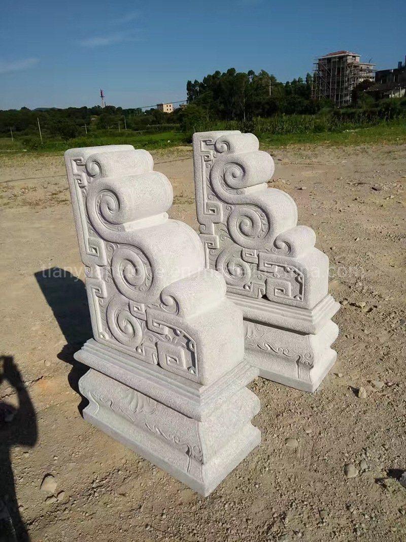 Large Drum Hugging Shaped Bearing Stone Carving China Bao Gu Shi for Temple Door Use Temple Stone Ornaments