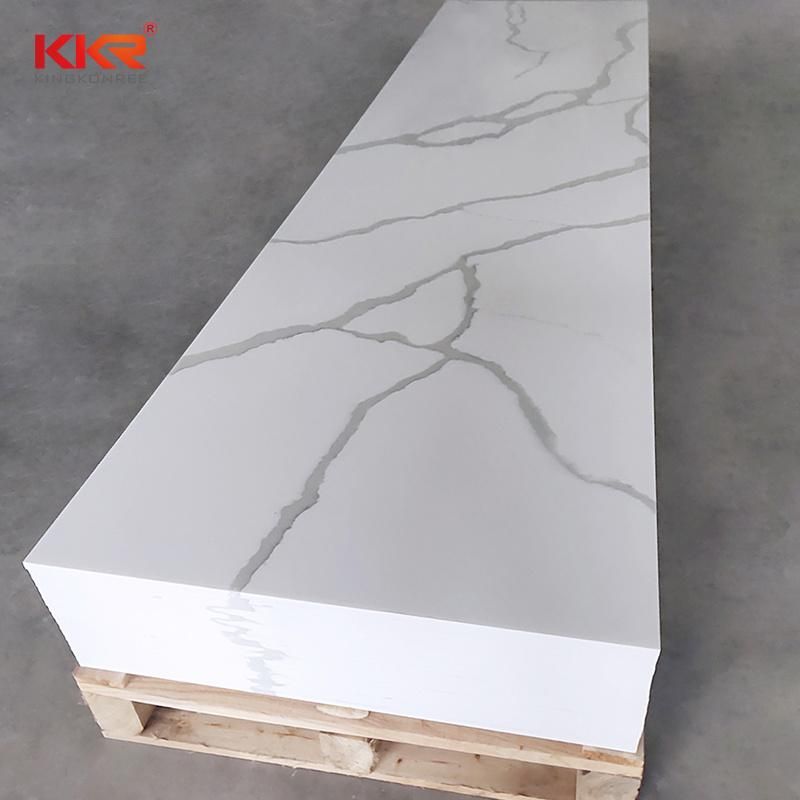 Carrara Marble Solid Surface Stone Kitchen Island Material Kitchen Counter Tops Worktops Solid Surface Sheet