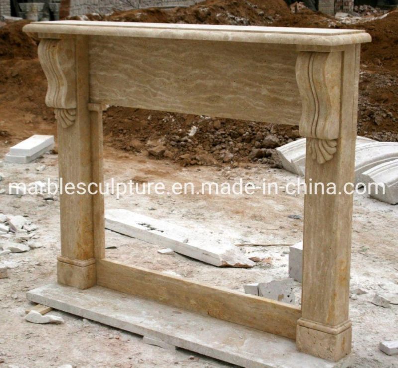 Simple Style Home Decoration Cheap Marble Fireplace (SYMF-109)