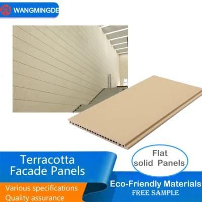 Natural Surfaced Pearl White and Acoustic Insulation Terracotta Facade Panels for Hospital Stairs
