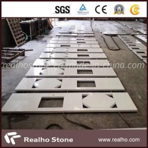 Customized White Quartz Kitchen Countertop