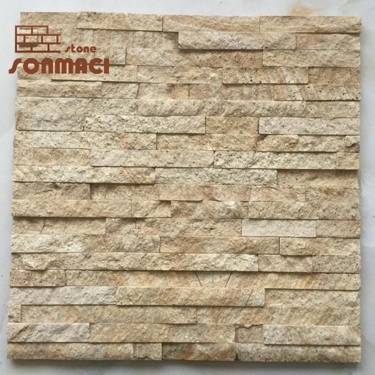 Natural Yellow Slate Stacked Stone Veneers in Stock