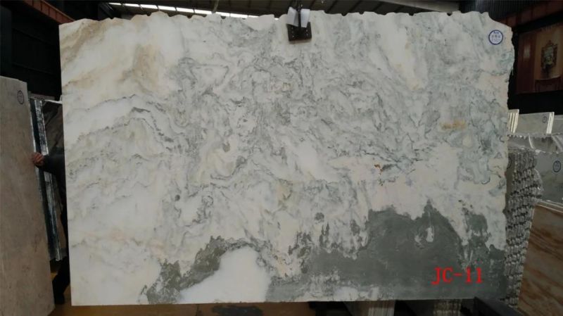 White Lanscape Marble Slabs, Marble Tiles and Marble