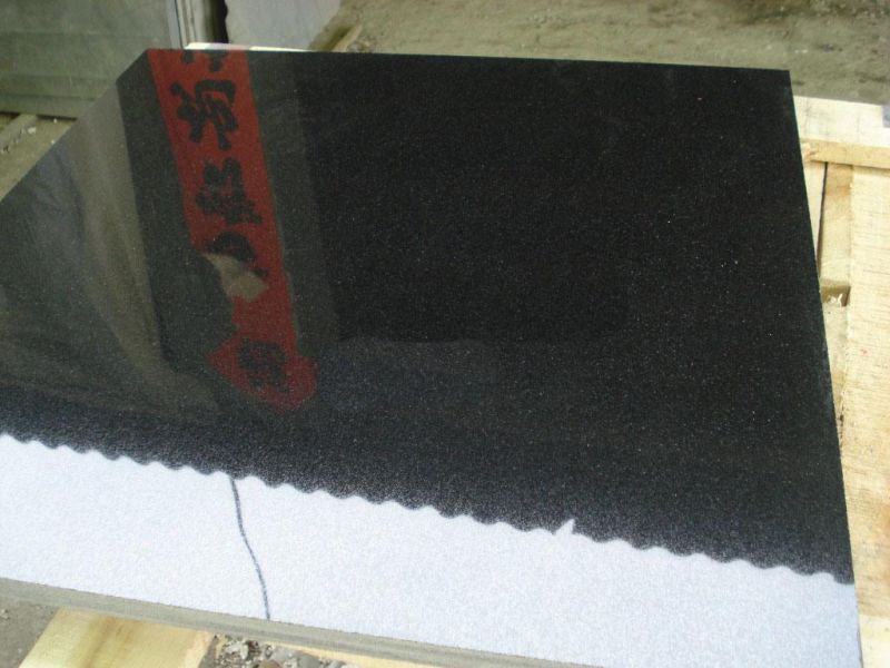 China Top Quality Chinese Black/Absolute Pure Black Shanxi/Mongolian Granite for Hotel Decoration/Black Table Bench Top/Countertop and Flooring