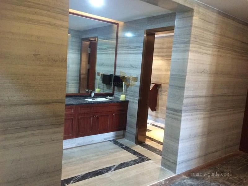 Natural Blue Wood Vein Marble Slabs/Tiles for Wall/Flooring/Staircase