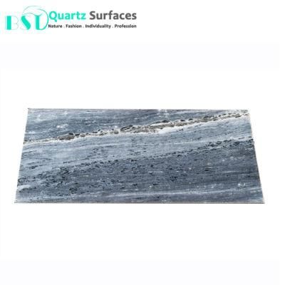 Foshan 4mm Thick Blue Marble Wall Tile Supplier