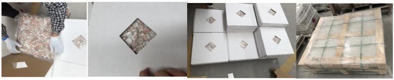 Hexagon White Marble Mosaic Tile Mixed Golden Metal Mosaic Tiles for Kitchen and Bathroom