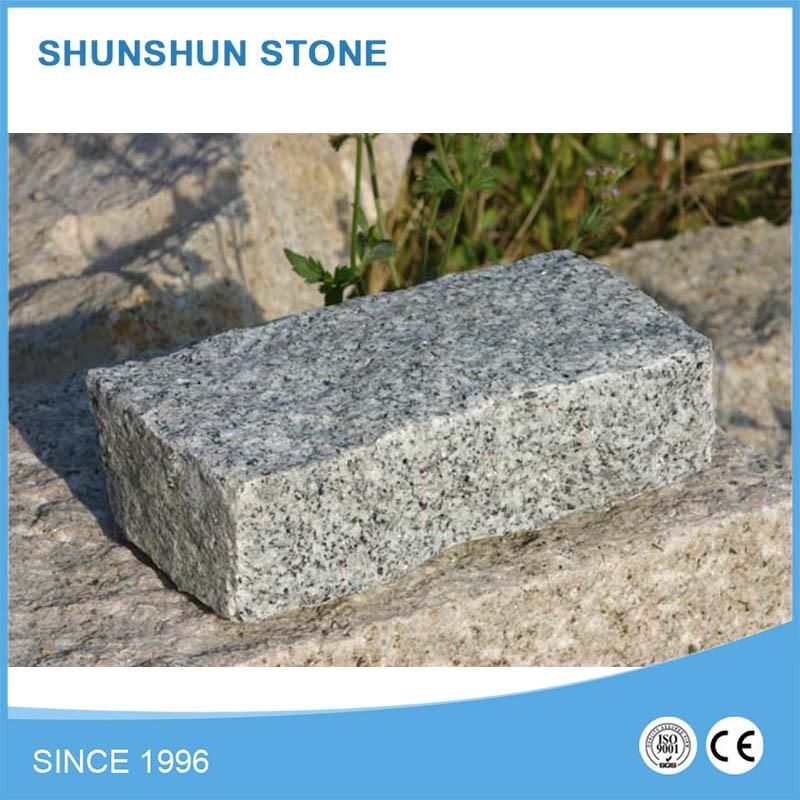 Mixed Color Granite Cube Stone on Mesh