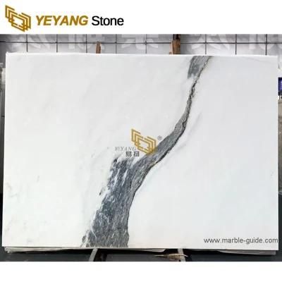Kitchen Top White Marble Landscape Painting Marble for Wall/Countertop/Table/Background