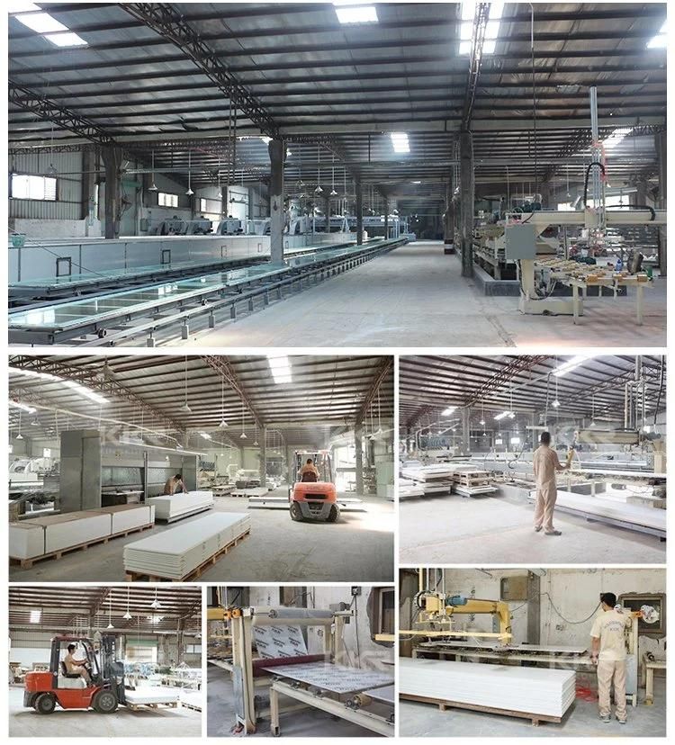 Popular Corian Sheet 12mm White Marble Pattern Textured Stone Acrylic Solid Surface