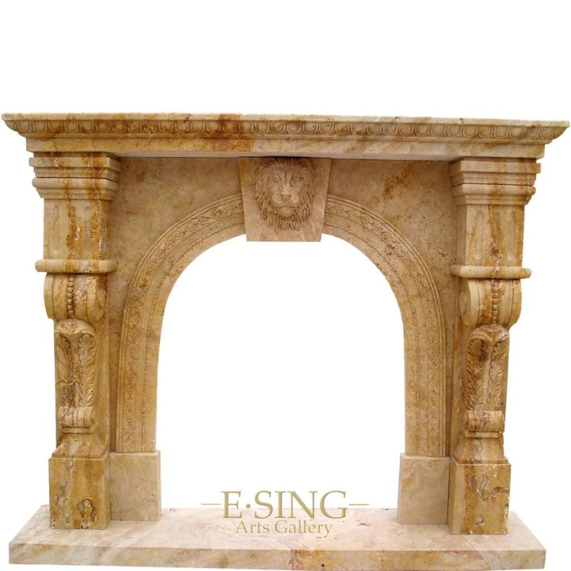 Factory Direct Supply Fine Carved White Marble Stone Fireplace