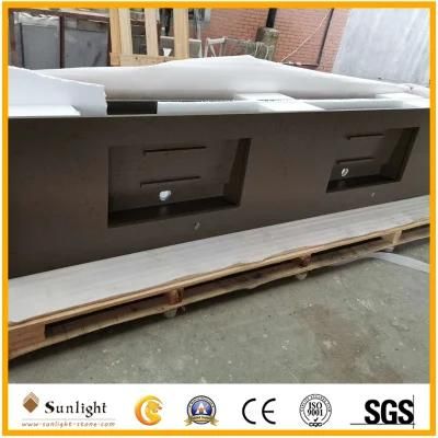 Dark Grey Artificial Quartz Countertops for Kitchen Projects