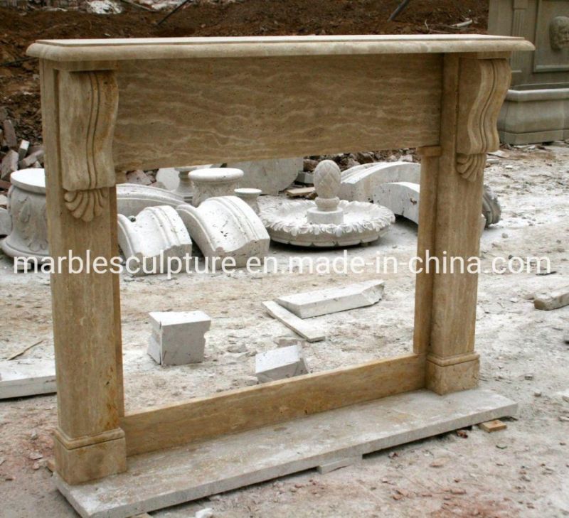 Simple Style Home Decoration Cheap Marble Fireplace (SYMF-109)