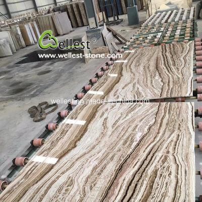 Luxury Natural Stone Brown Veins Onyx Slabs for Floor, Wall Tiles, Countertops