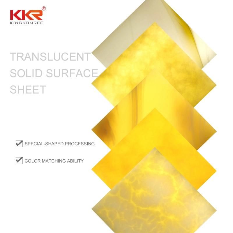 Translucent Acrylic Solid Surface Shower Wall Cladding Simple Shower Wall