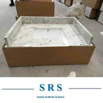 White/Green/Grey Marble Bathroom Vanity Top Countertop