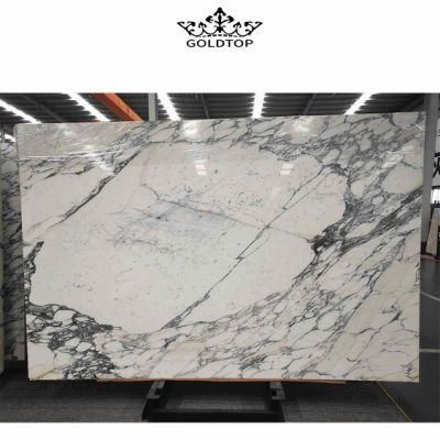 Manufacturer Direct Arabescato Marble Stone Slabs Black Veins White Marble Slab for Floor Tiles
