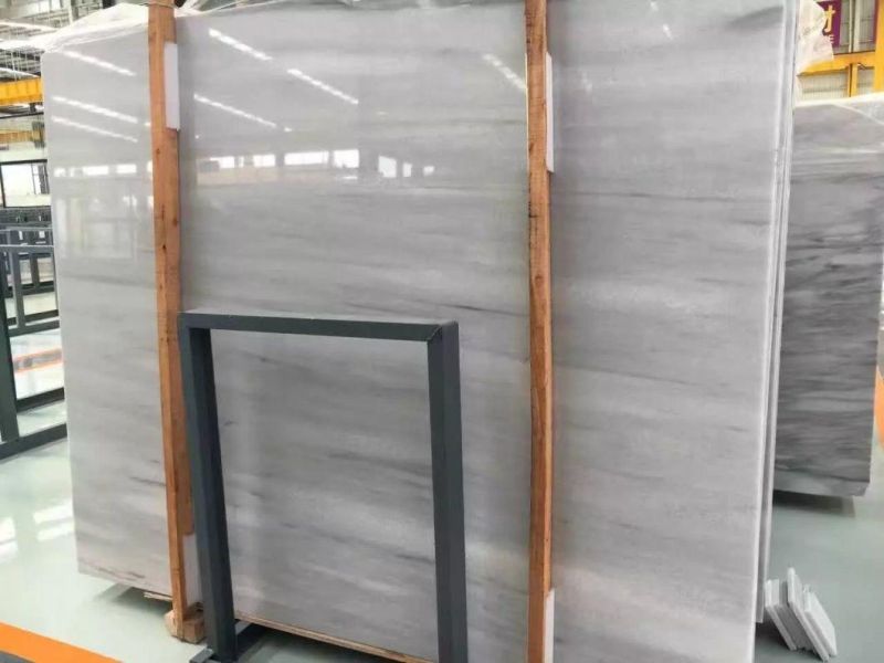 Polished Ice Age Grey Veins Marble Big Slabs for Decoration