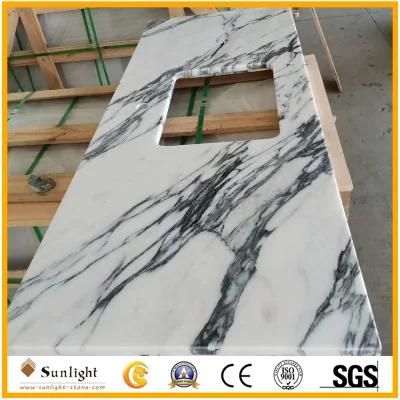 Cheap Solid Surface Laminate White Marble Kitchen Tops Marble Countertop