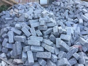 Tumbled G654 Grey Granite Cobblestone and Cube for Paving