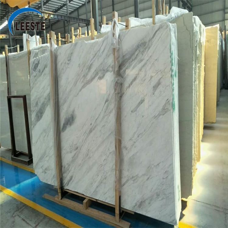 Volakas White Marble Italy White Marble with Grey Veins Polished Slabs Customized Size Tiles