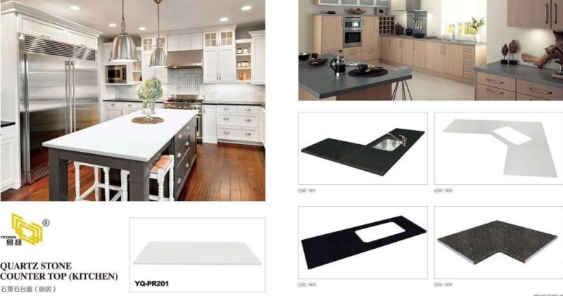 White/Snow/Grey/Calacatta/Cararra White Quartz Tiles for The Kitchen/Bathroom/Fireplace Wholesale (B4014)