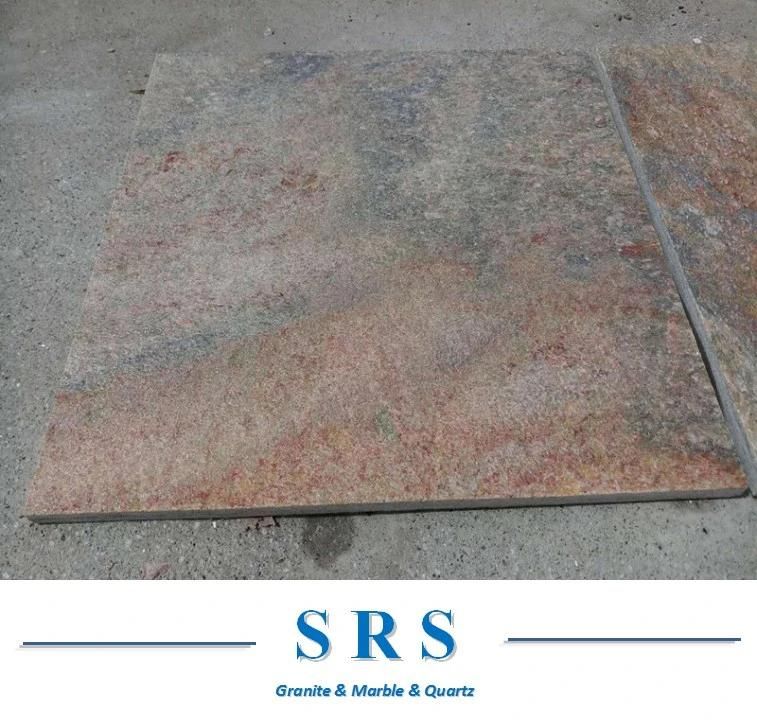 Natural Stone Golden Sand Quartzite Slate Flooring for Paving/Outdoor Decoration
