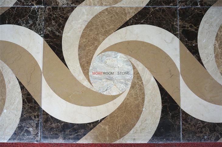 China Wholesale Market Laminated Marble Stone Waterjet Tile