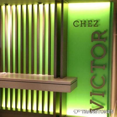 Pure Solid Surface Translucent Acrylic Material for Wall Cladding