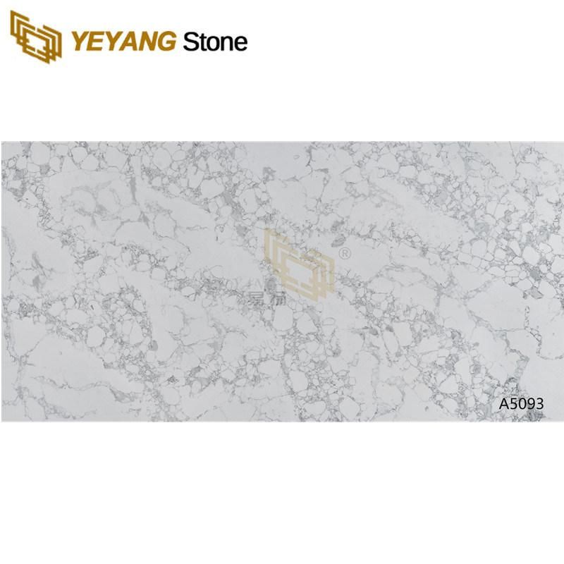 Artificial Quartz Stone Calacatta Grey/White Quartz Slab for Kitchen Products/Table/Vanity/Countertops