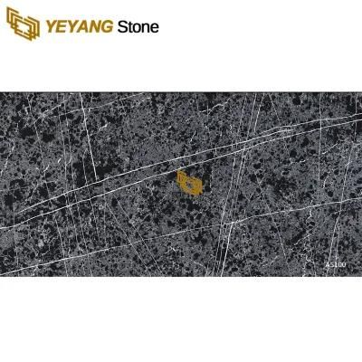 Black Quartz Countertops Artificial Quartz Slab for Kitchen Backsplash/Table/Bathroom/Office Worktop